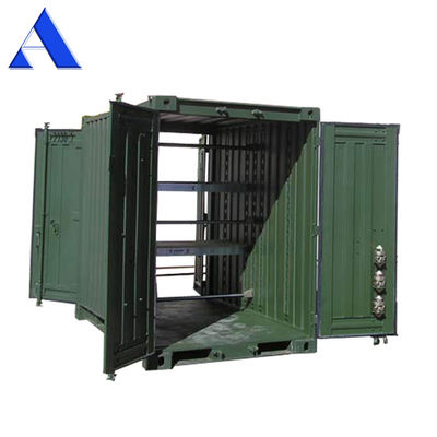 8ft x 5ft Mini Contenedor de almacenamiento de envío con doble puerta trasera extremo de acero seco / material de corte conveniente y versátil