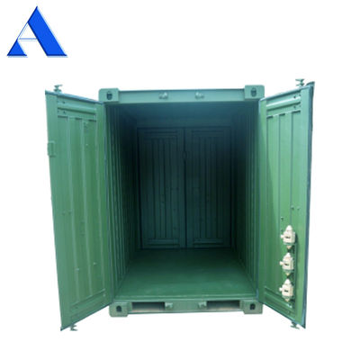 8ft x 5ft Mini Contenedor de almacenamiento de envío con doble puerta trasera extremo de acero seco / material de corte conveniente y versátil
