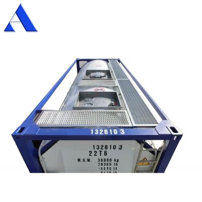 IMDG T4 Material de acero estándar Contenedor de tanque de combustible ISO de 20 pies 26000L Capacidad para el transporte seguro de diesel y gasolina