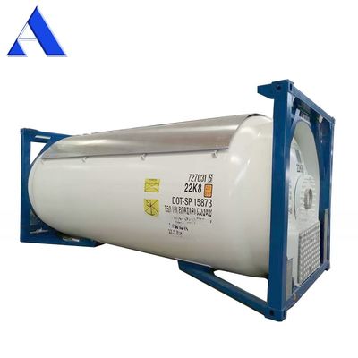 9 Gás de cloro líquido T50 a gran escala Contenedor de tanque ISO de 20 pies 18/23.45 Bar Presión