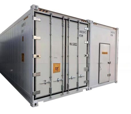 Refrigerador móvil de 20 pies y 40 pies de altura Contenedor de almacenamiento en frío -30 a 30 grados centígrados Temperatura interior Aprobada BV GL