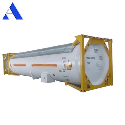 Contenedor de tanque de gas ISO de 40 pies 52.5 CBM UN T50 para GLP licuado comprimido Cloruro de amoníaco Contenedor ISO de alta capacidad
