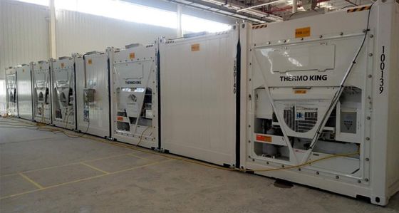 Refrigerador móvil de 20 pies y 40 pies de altura Contenedor de almacenamiento en frío -30 a 30 grados centígrados Temperatura interior Aprobada BV GL