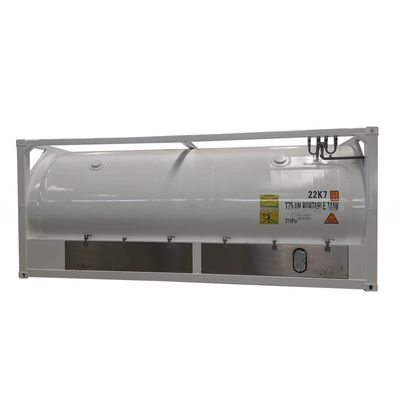 Contenedor de transporte de 20 toneladas de capacidad de 20 pies de largo ASME Estándar UN T75 ISO Tanque criogénico de GNL para personalización y transporte