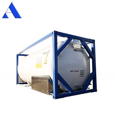 Contenedor de transporte de 20 toneladas de capacidad de 20 pies de largo ASME Estándar UN T75 ISO Tanque criogénico de GNL para personalización y transporte