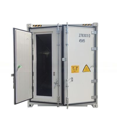 Función de estriado Puerta giratoria de doble extremo trasero de 40 pies de espuma de PU aislada Reefer cuerpo refrigerado Envío Contenedor aislado