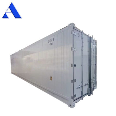 Contenedor aislado refrigerado de 40 pies con carga útil máxima 27580KG 28.4CBM Capacidad Refrigerador y enfriador de doble temperatura