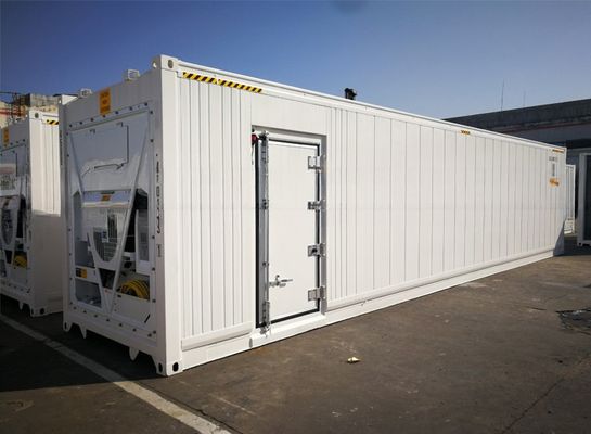 Contenedor aislado refrigerado de 40 pies con carga útil máxima 27580KG 28.4CBM Capacidad Refrigerador y enfriador de doble temperatura