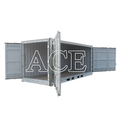 Acceso por el lado izquierdo o derecho Contenedor de lado abierto de 20 pies con dimensiones externas de 6058 x 2438 x 2591 mm y gran apertura de la puerta