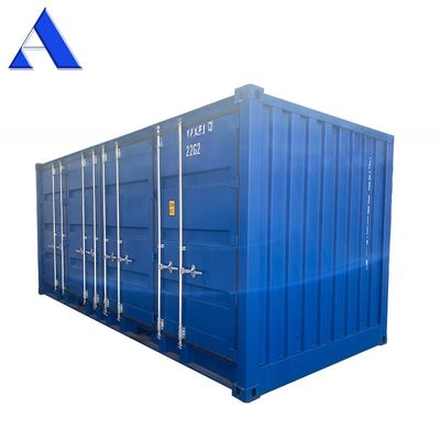 Acceso por el lado izquierdo o derecho Contenedor de lado abierto de 20 pies con dimensiones externas de 6058 x 2438 x 2591 mm y gran apertura de la puerta