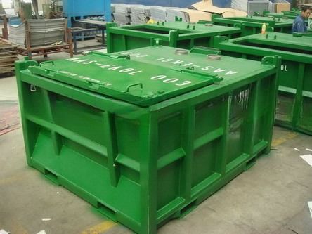 3.6 CBM DNV 2.7-1 Contenedor de caja cerrada estándar Corten-A Barcos de barro mar adentro / Barcos de desecho para perforación de corte