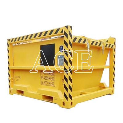 1115KGS Tare Masa de barro de corte en alta mar Skip BV Contenedor cerrado certificado para perforación -20 C Diseño DNV 2.7-1 Estándar
