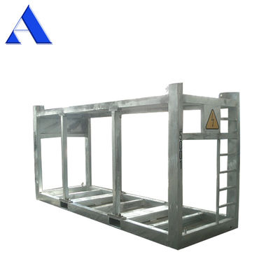 13 pies 4 metros DNV 2.7-1 Estándar Contenedor galvanizado en alta mar Marco de elevación Skid 45 grados Ángulo de espiga