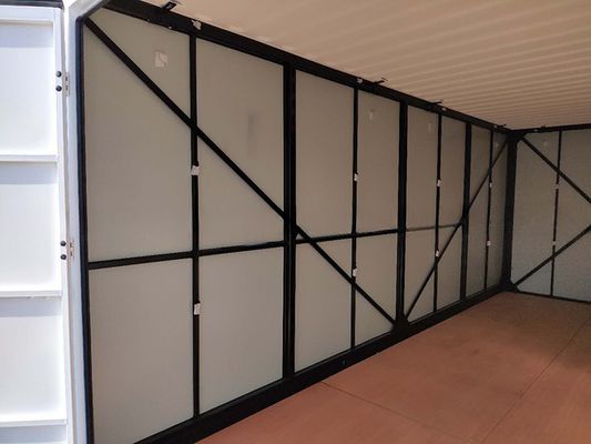 Contenedor de almacenamiento galvanizado de 3m 4m 6m 20ft de paquete plano móvil portátil plegable para la eficiencia del espacio