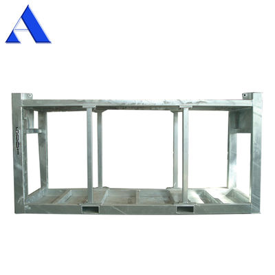 13 pies 4 metros DNV 2.7-1 Estándar Contenedor galvanizado en alta mar Marco de elevación Skid 45 grados Ángulo de espiga