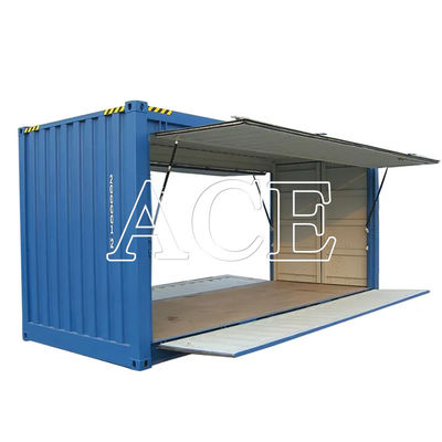 Contenedor de acero seco de 20 pies con puerta lateral ABS con cubierta de ventilación Doble swing Contenedor de envío de cubo alto con apertura de 20 pies