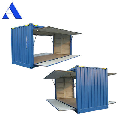Contenedor de acero seco de 20 pies con puerta lateral ABS con cubierta de ventilación Doble swing Contenedor de envío de cubo alto con apertura de 20 pies
