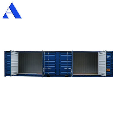Contenedor de envío de 40 pies de largo con puerta lateral de apertura Capacidad de 70.1 cbm Dimensiones externas l x W x H mm 12192 x 2438 x 2896 mm