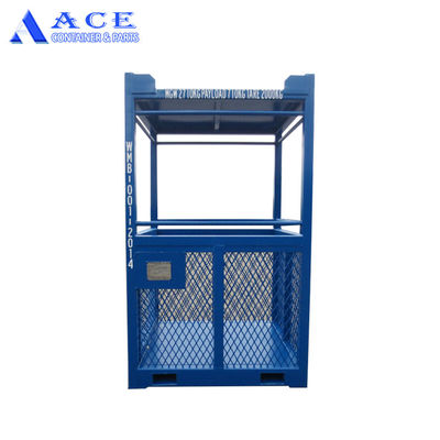 45C Ángulo de elevación 3CBM DNV 2.7-1 Contenedor seco de acero Cesta de transferencia personal offshore con certificados CSC y BV