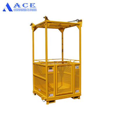 45C Ángulo de elevación 3CBM DNV 2.7-1 Contenedor seco de acero Cesta de transferencia personal offshore con certificados CSC y BV