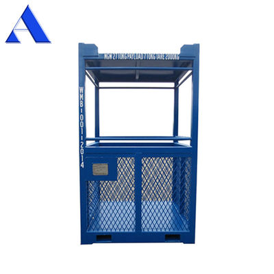 45C Ángulo de elevación 3CBM DNV 2.7-1 Contenedor seco de acero Cesta de transferencia personal offshore con certificados CSC y BV