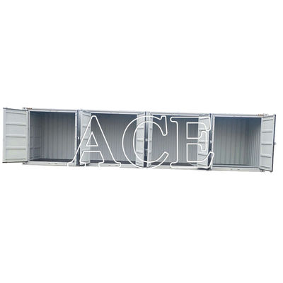 67.7cbm Capacidad 40 pies cubo alto Contenedor de envío de lado abierto con 4 puertas laterales 12192 x 2438 x 2896 mm Dimensiones externas