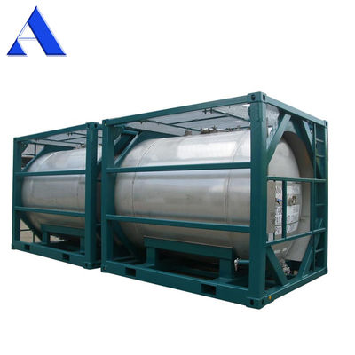 16000L DNV 2.7-1 Marco estándar de 20 pies ONU T11 de acero inoxidable Contenedor de tanque en alta mar para transporte internacional