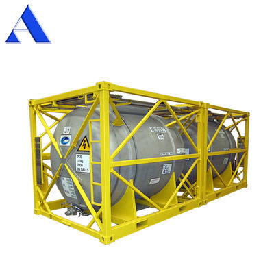 16000L DNV 2.7-1 Marco estándar de 20 pies ONU T11 de acero inoxidable Contenedor de tanque en alta mar para transporte internacional