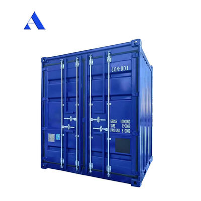 Contenedor de cajas de almacenamiento de 8 pies con dimensiones externas de 2438 x 2438 x 2896 mm y carga útil de 8100 kg
