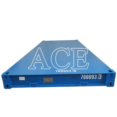 Contenedor de envío de suelo de acero de 20 pies de peso 6058 x 2438 x 323.8 mm Dimensiones internas Plataforma de contenedor seco de 20 pies