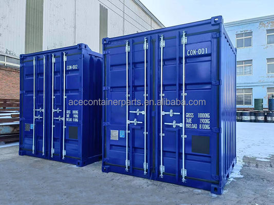 Contenedor de cajas de almacenamiento de 8 pies con dimensiones externas de 2438 x 2438 x 2896 mm y carga útil de 8100 kg