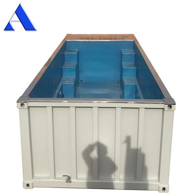 Piscina exterior de contenedores de envío de 20 pies con filtración incluida y color personalizado
