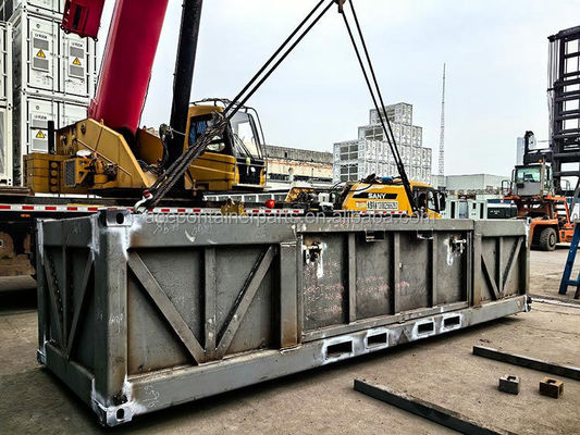 DNV 2.7-1 / ISO 10855 Estándar 6.6m Cesta de carga en alta mar con 4 patas hecha de acero corten y certificada por BV
