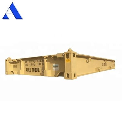12 Meters 40 Foot CSC Certified Dry Steel Container Platform with Internal Dimensions of 12192 x 2438 x 482 mm, que es una plataforma de contenedores de acero seco certificada con dimensiones internas de 12192 x 2438 x 482 mm