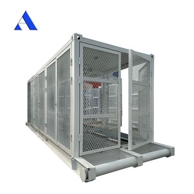 Contenedor de alta capacidad de 20 pies para transporte marítimo para compresor y transformador de potencia de transmisión de frecuencia variable