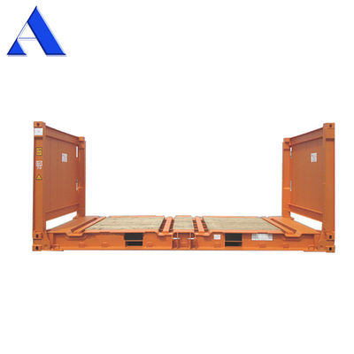 20 pies 20 pies 20 Flat Rack Flatrack Contenedor de transporte marítimo Oceano Contenedores Tare Peso 2750KGS piso 28mm piso de madera contrachapada