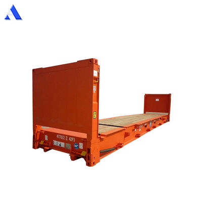 20 pies 20 pies 20 Flat Rack Flatrack Contenedor de transporte marítimo Oceano Contenedores Tare Peso 2750KGS piso 28mm piso de madera contrachapada