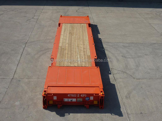 Contenedores de envío de acero de 40 pies y 40 pulgadas de acero corten de acero con piso de contrachapado y extremo plegable con rack plano Certificado CSC