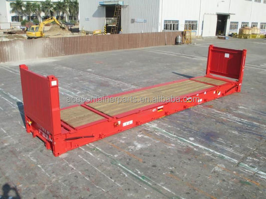 Contenedores de envío de acero de 40 pies y 40 pulgadas de acero corten de acero con piso de contrachapado y extremo plegable con rack plano Certificado CSC
