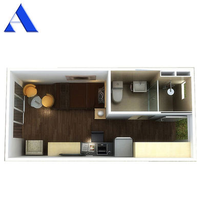 Casa de contenedores prefabricada de lujo hecha a medida Diseño flexible con ventana de aluminio y contenedor de envío de 20 pies