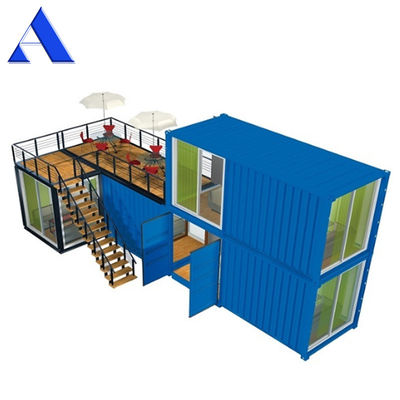 Casa de contenedores prefabricada de lujo hecha a medida Diseño flexible con ventana de aluminio y contenedor de envío de 20 pies