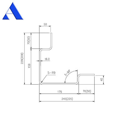 6 mm de espesor ISO Contenedor de carga seca de envío Partes y accesorios Puesto de esquina delantero con pintura de primeras de zinc