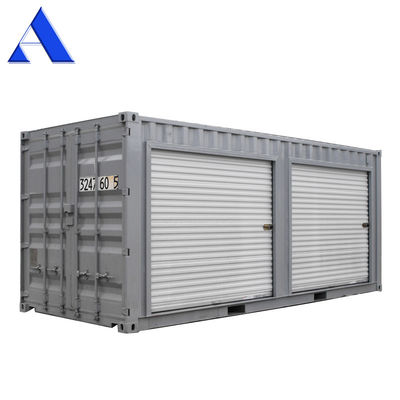 Puerta lateral con persiana de rodillo segura Puerta abierta de pop-up móvil de envío de 20 pies auto almacenaje móvil portátil para contenedores de envío