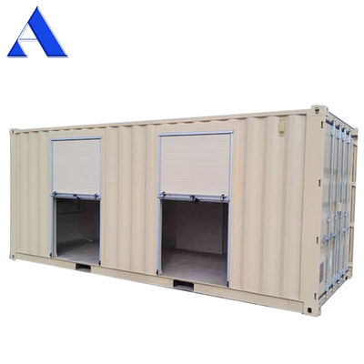 Puerta lateral con persiana de rodillo segura Puerta abierta de pop-up móvil de envío de 20 pies auto almacenaje móvil portátil para contenedores de envío