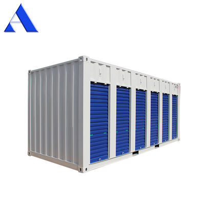 Puerta lateral con persiana de rodillo segura Puerta abierta de pop-up móvil de envío de 20 pies auto almacenaje móvil portátil para contenedores de envío
