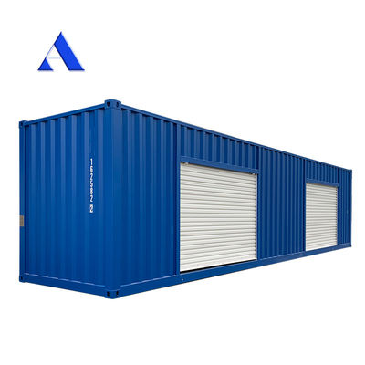 Pop Up Roller Shutter Side Door 20ft 40ft Self Storage Shipping Container en Shandong Hebei con piso de madera o acero