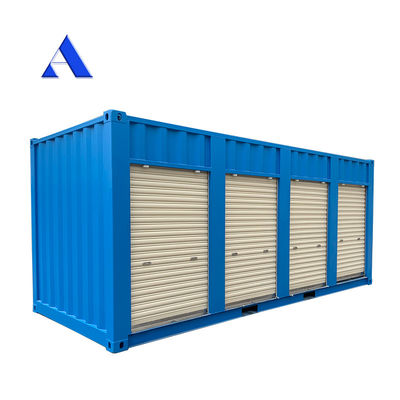 Pop Up Roller Shutter Side Door 20ft 40ft Self Storage Shipping Container en Shandong Hebei con piso de madera o acero
