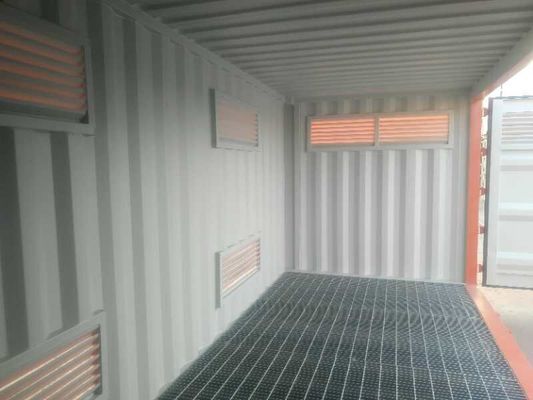 Puerta lateral de apertura 20 pies 20 pies mercancías peligrosas almacenamiento de productos químicos contenedor de envío con 2700L Bund Cap y 31 cbm de capacidad