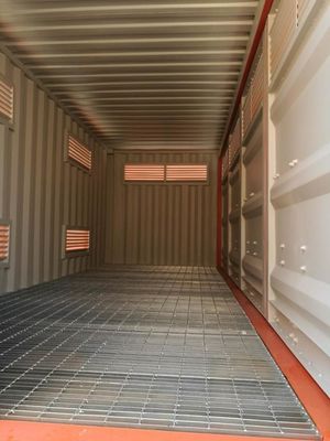 Puerta lateral de apertura 20 pies 20 pies mercancías peligrosas almacenamiento de productos químicos contenedor de envío con 2700L Bund Cap y 31 cbm de capacidad