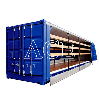 12192 x 2550 x 2896 mm Cubo alto Contenedor de envío de 40 pies con puerta lateral de cortina de PVC